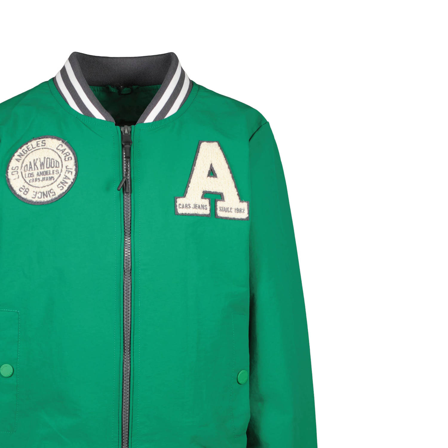 Cars baseball jacket JUSTIN met logo groen wit