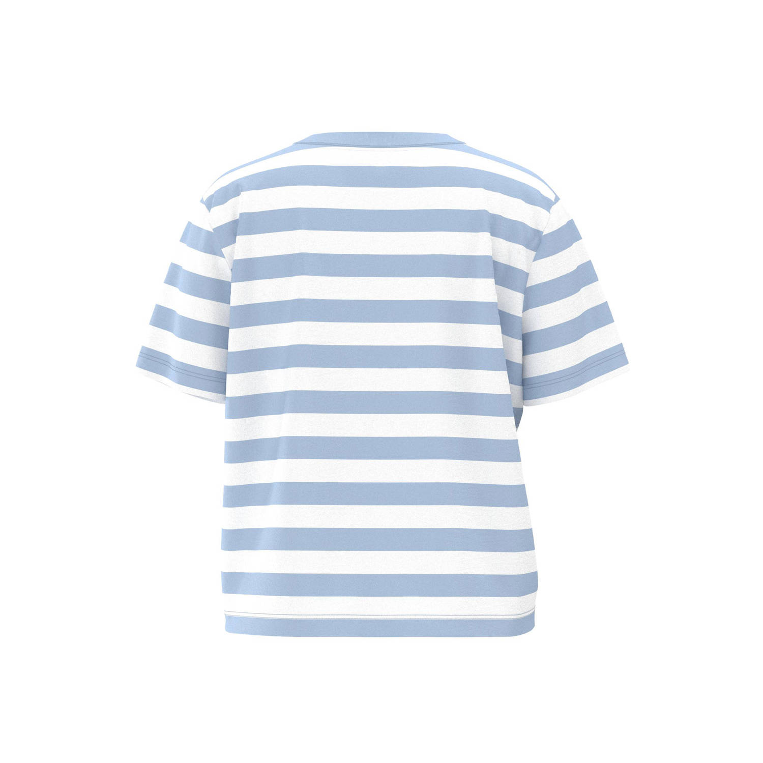 SELECTED FEMME gestreept T-shirt SLFESSENTIAL blauw wit