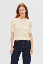 thumbnail: SELECTED FEMME gebreide top SLFELINNA lichtgeel