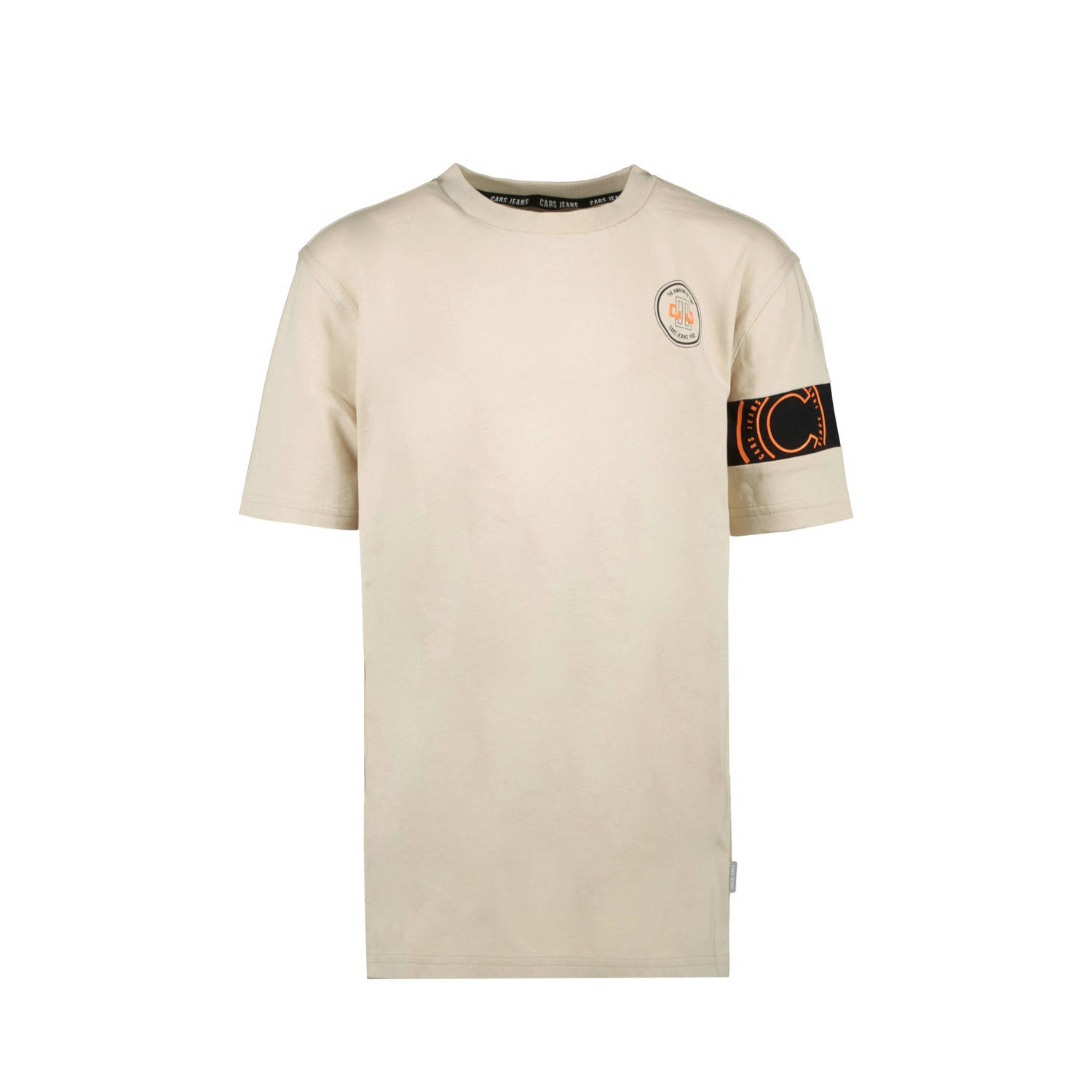 Cars T-shirt TOEL beige oranje zwart Jongens Katoen Ronde hals Meerkleurig 176