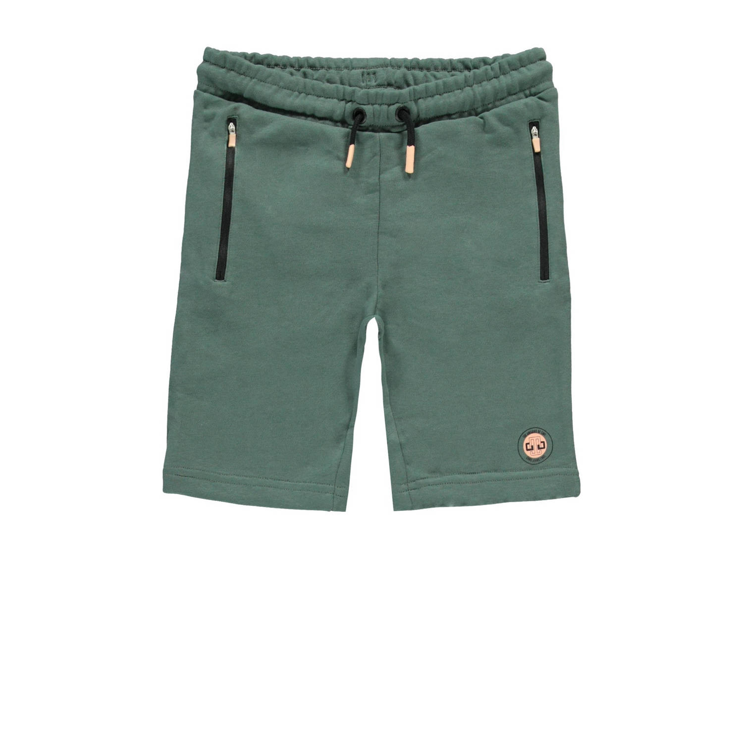 Cars sweatshort FYNANO mosgroen perzik Korte broek Effen 128