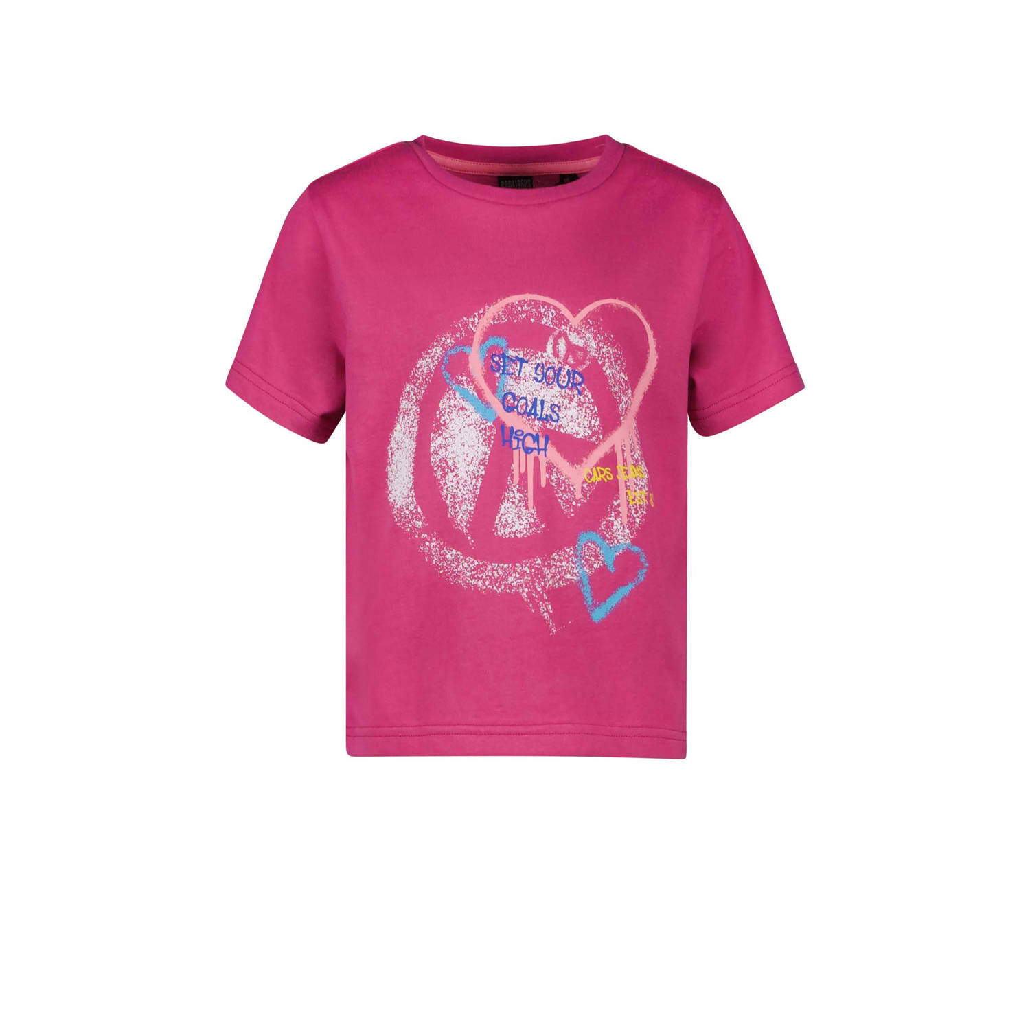 Cars T-shirt AINO met printopdruk fuchsia Roze Meisjes Katoen Ronde hals 116