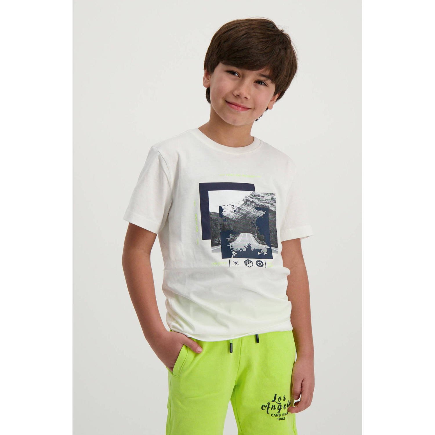 Cars T-shirt GRAMMY met printopdruk wit Jongens Katoen Ronde hals Printopdruk 116