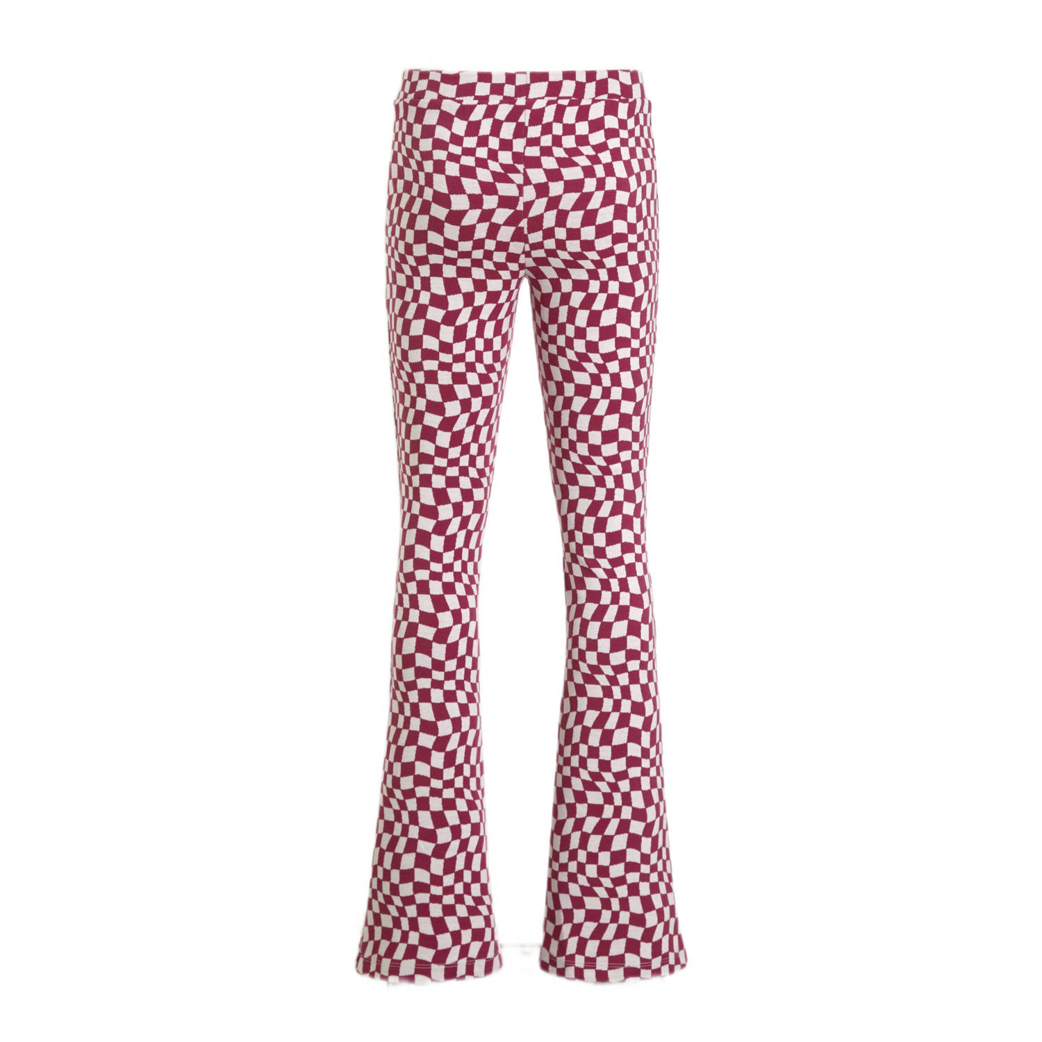 Cars flared broek LOTA FLAIR met all over print fuchsia wit