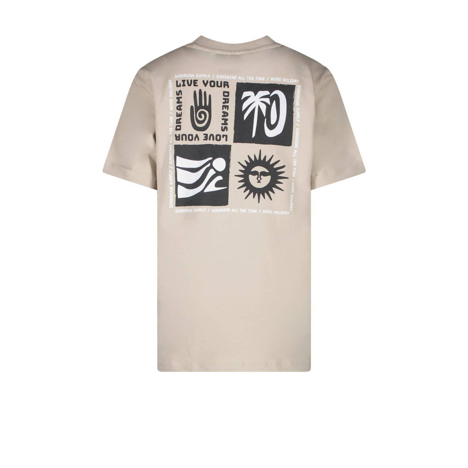 Cars T-shirt FESSER met backprint zand