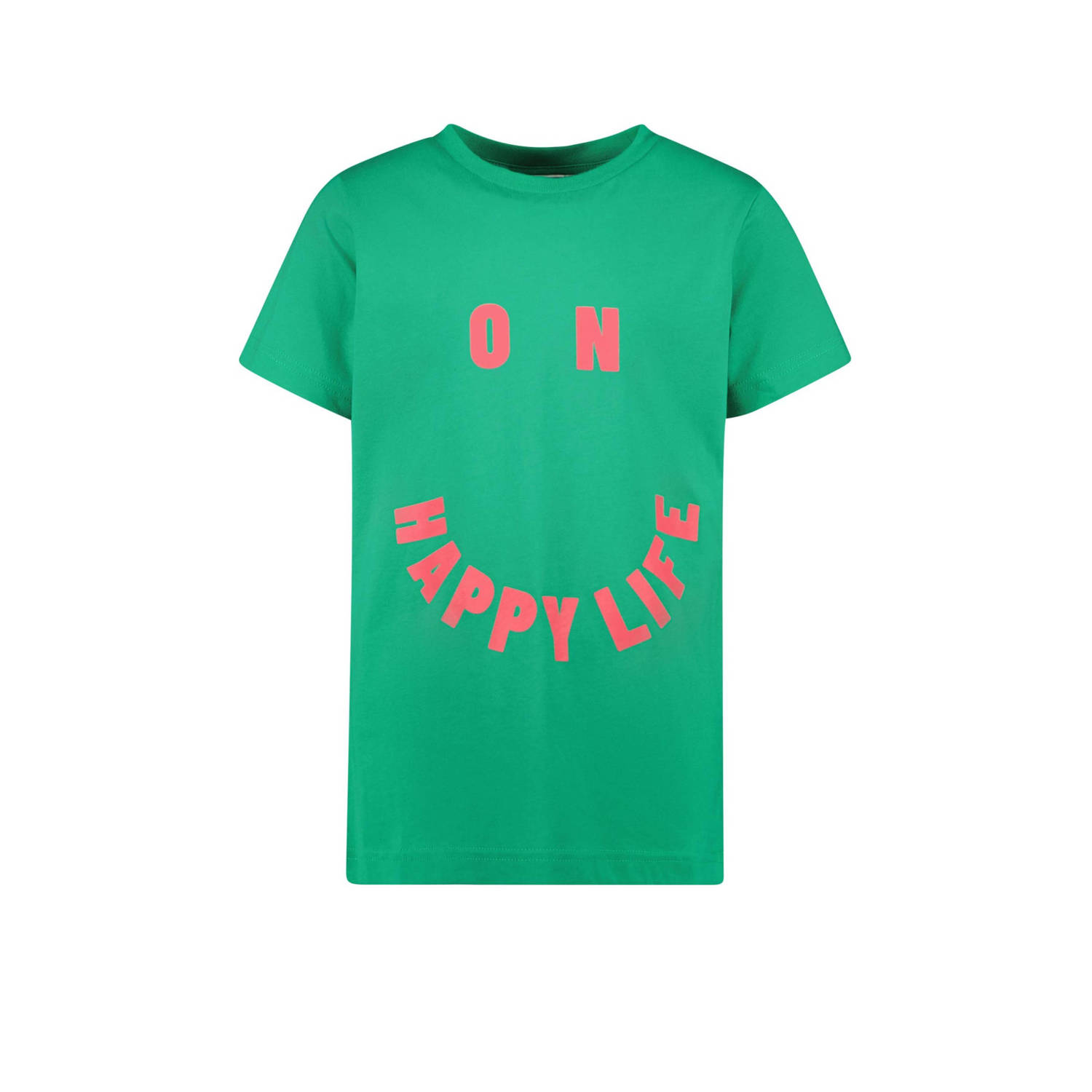 Cars T-shirt LORY met printopdruk heldergroen Meisjes Katoen Ronde hals 116