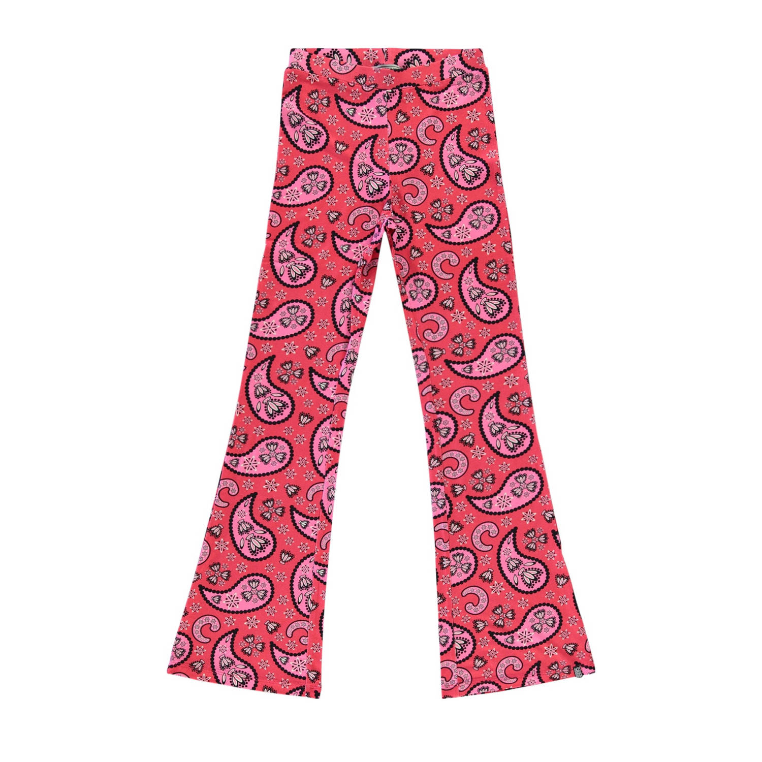 Cars flared broek ILVA FLAIR met paisleyprint fuchsia roze Meisjes Viscose 116