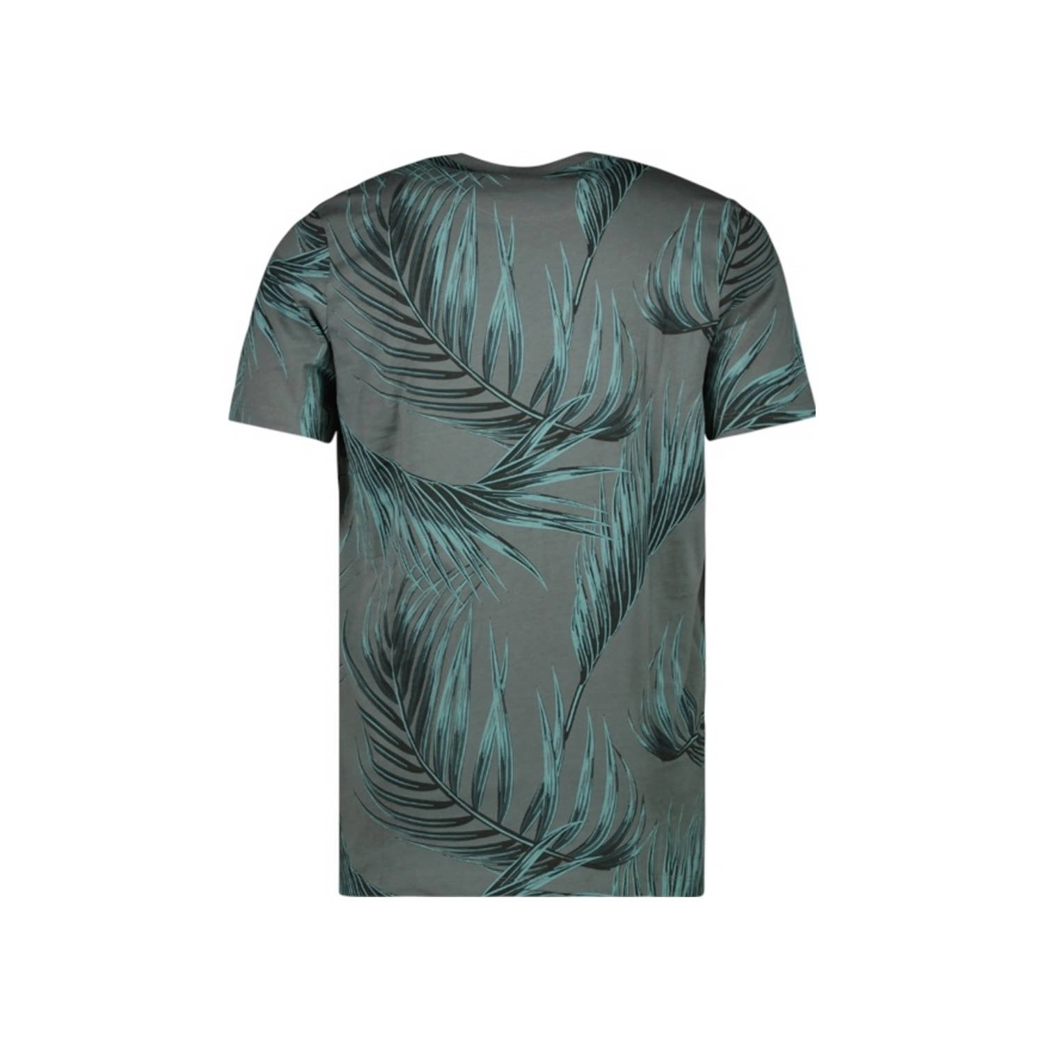 Cars T-shirt TORRO met bladprint mosgroen