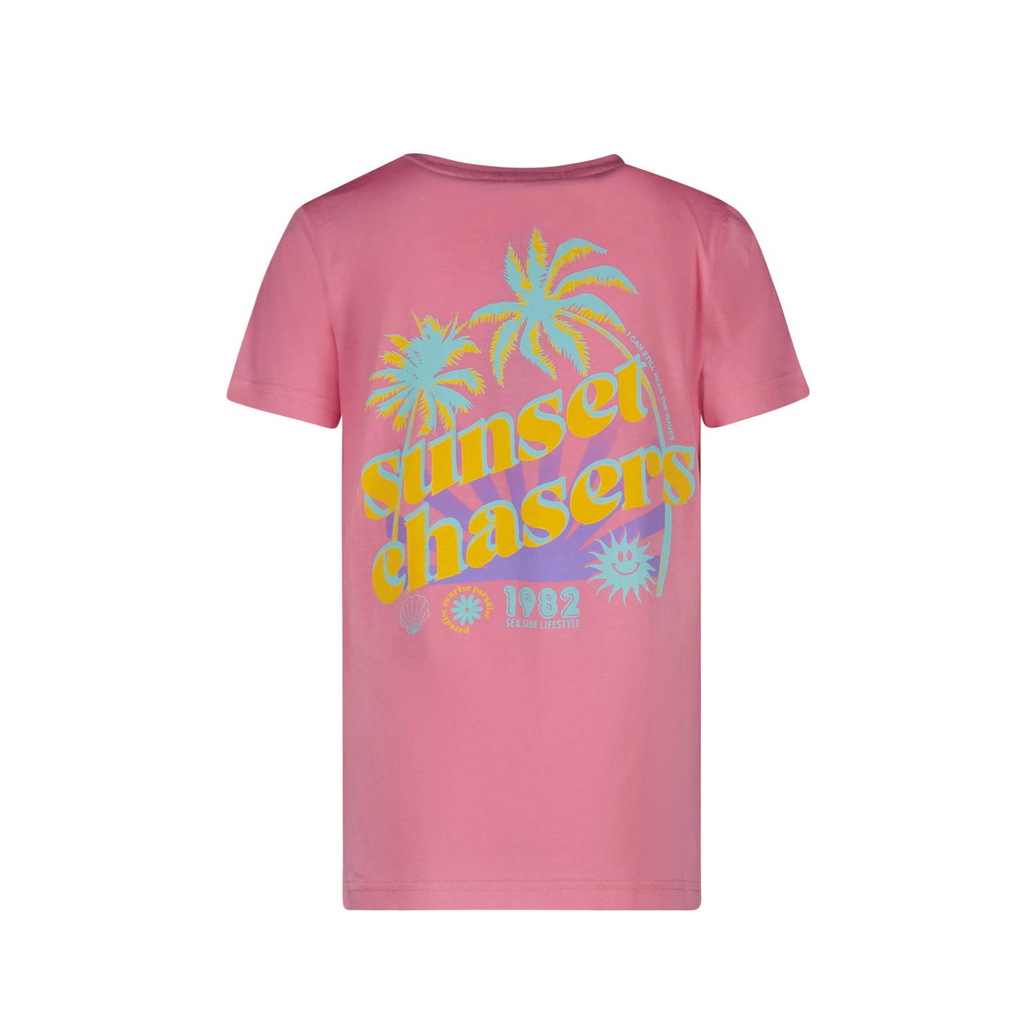 Cars T-shirt KYI met backprint lichtroze