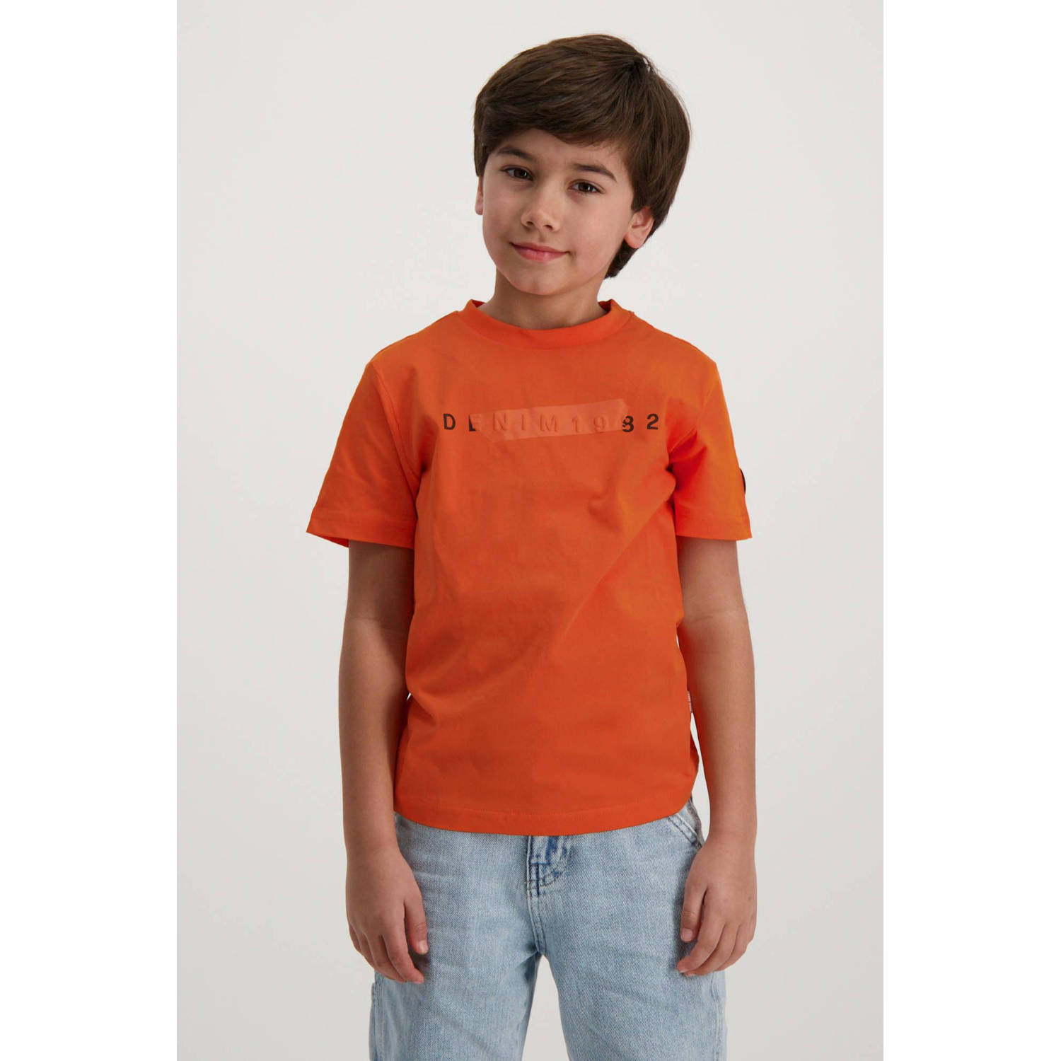 Cars T-shirt PRAYS met tekst oranje