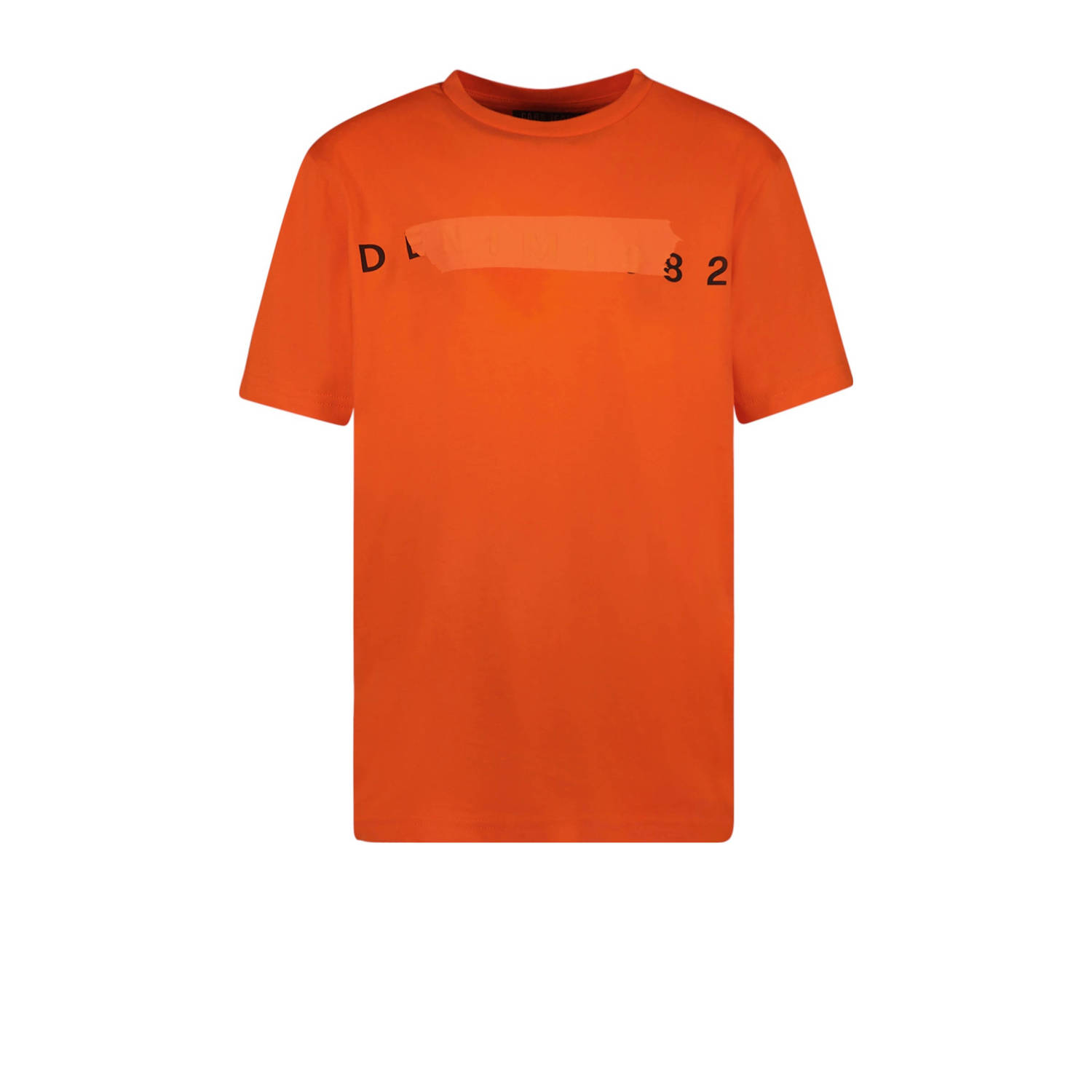Cars T-shirt PRAYS met tekst oranje Jongens Katoen Ronde hals Tekst 116
