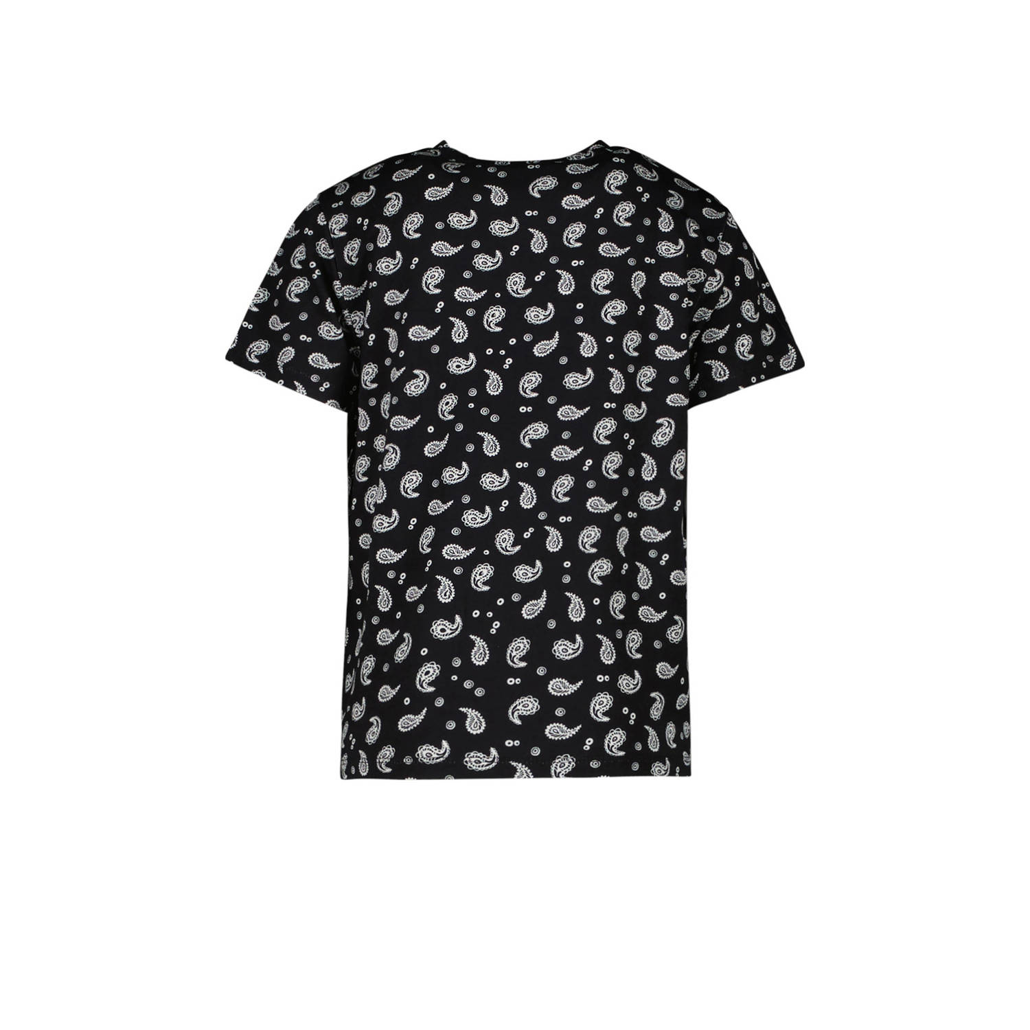 Cars T-shirt RUNA met paisleyprint zwart wit