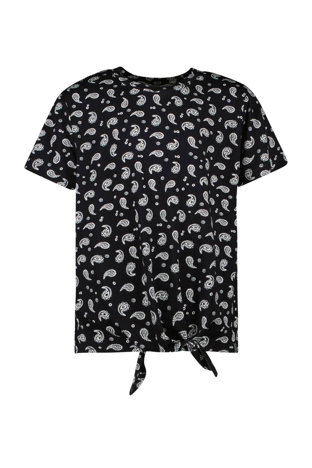 T-shirt RUNA met paisleyprint zwart/wit