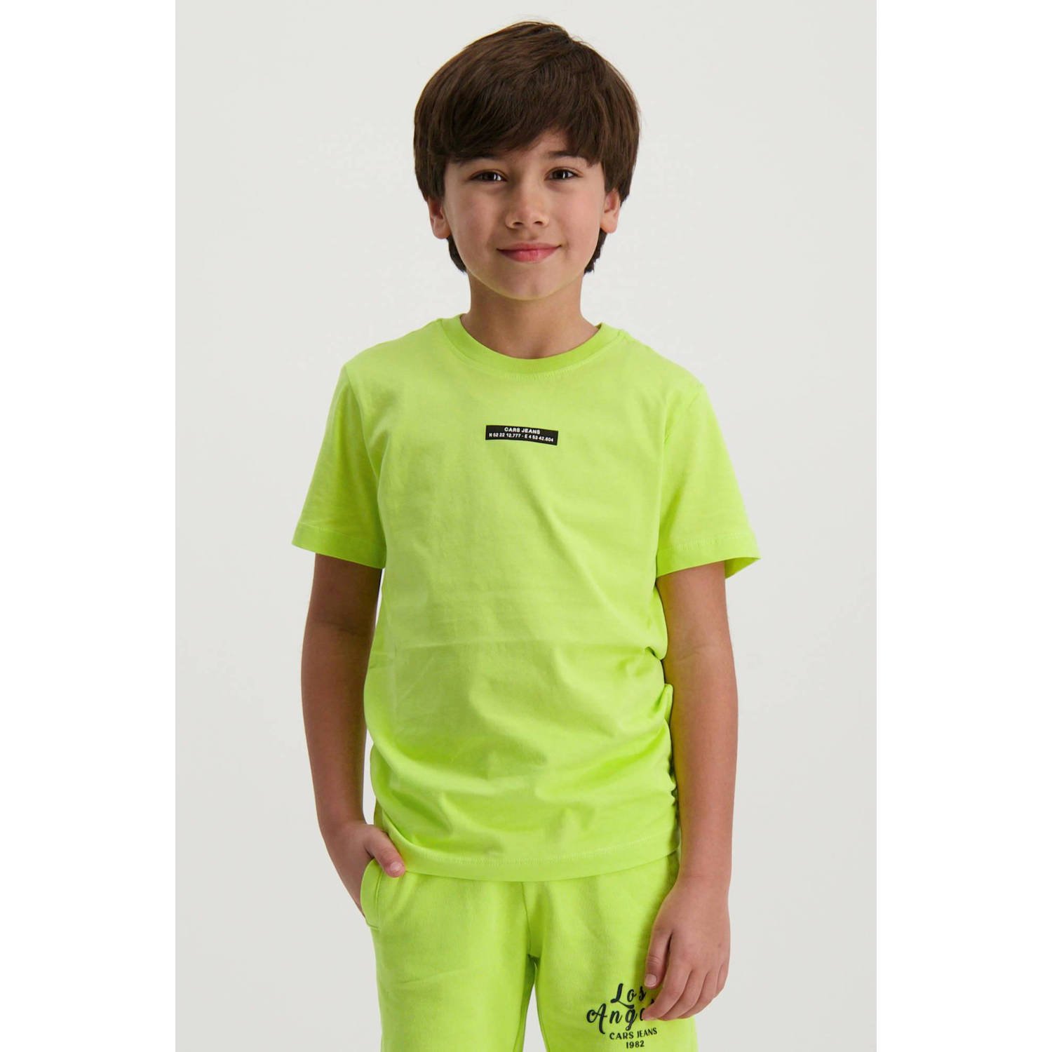 Cars T-shirt SONO met tekst neon geel