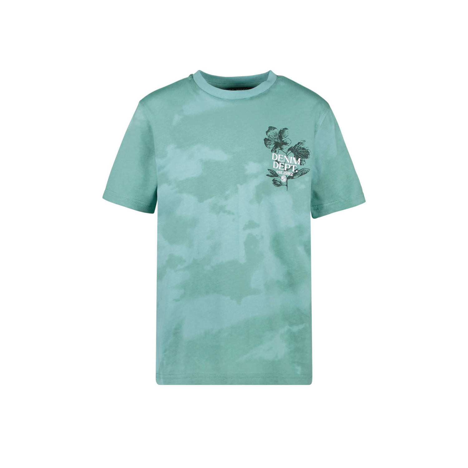 Cars T-shirt DEXEM met backprint turquoise Blauw Jongens Katoen Ronde hals 128