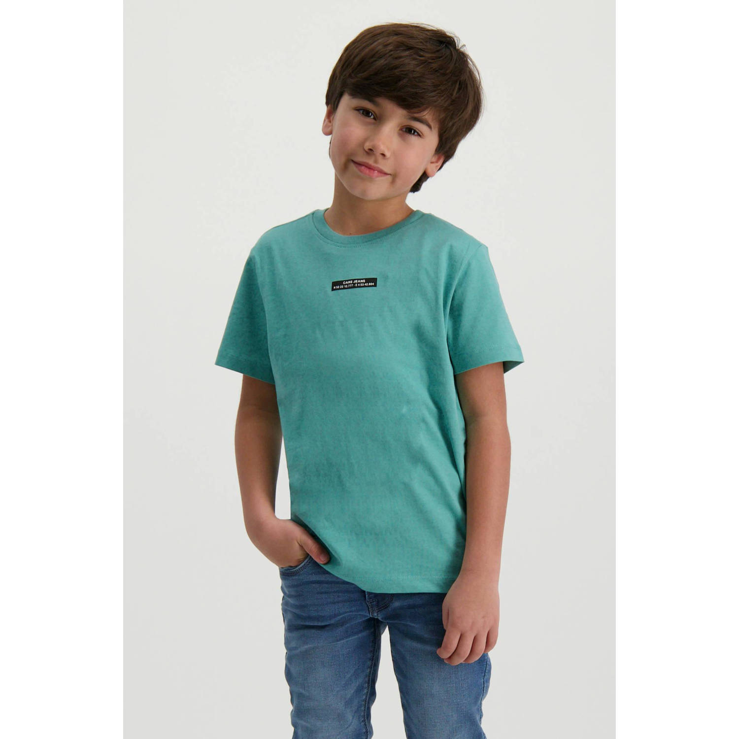 Cars T-shirt SONO met tekst turquoise