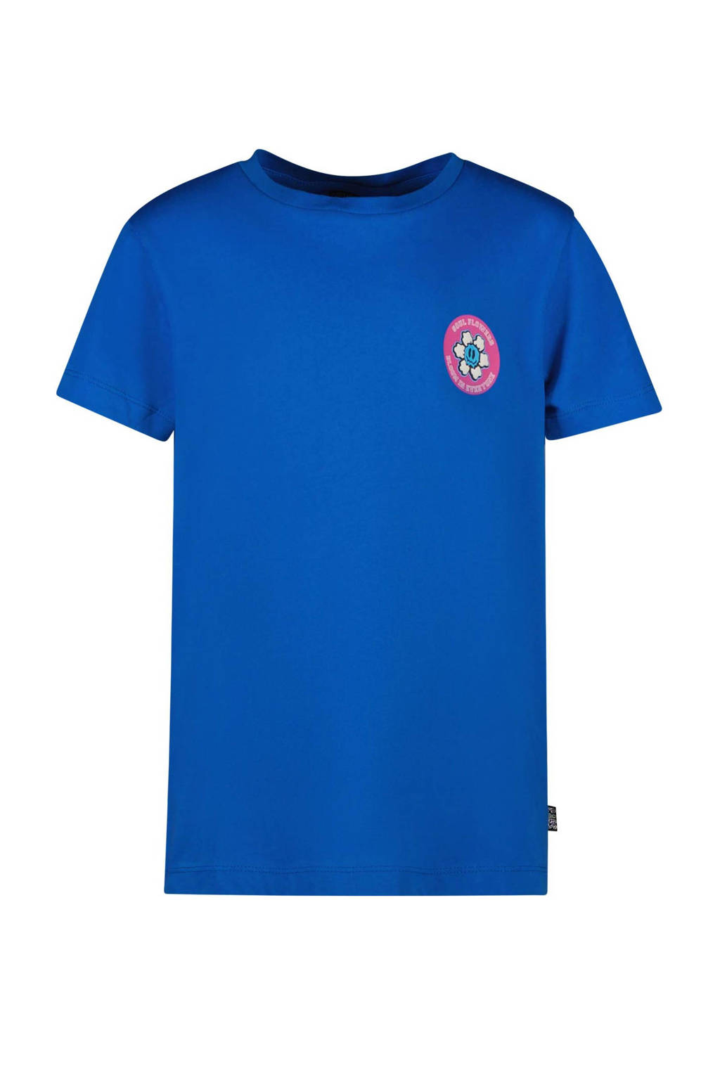 T-shirt VIOLETT met backprint kobaltblauw