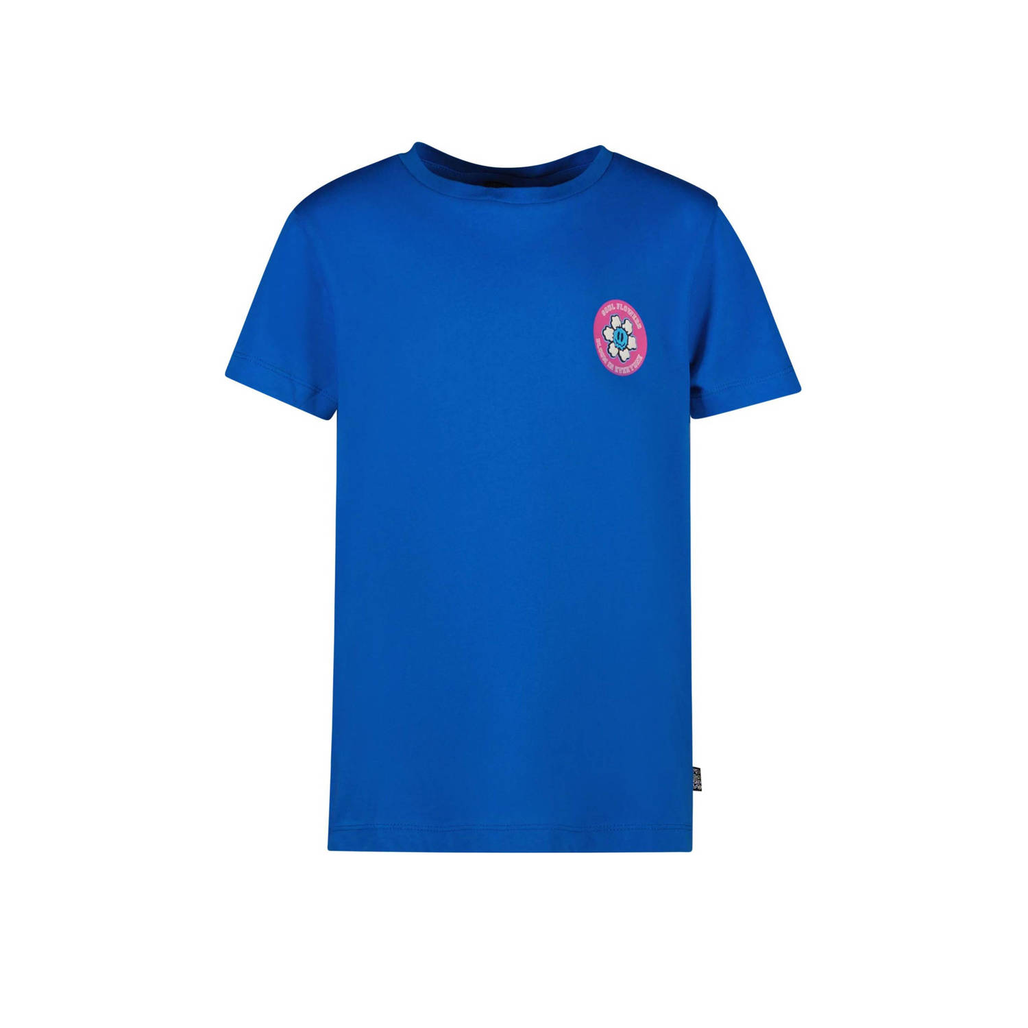 Cars T-shirt VIOLETT met backprint kobaltblauw Meisjes Katoen Ronde hals 140