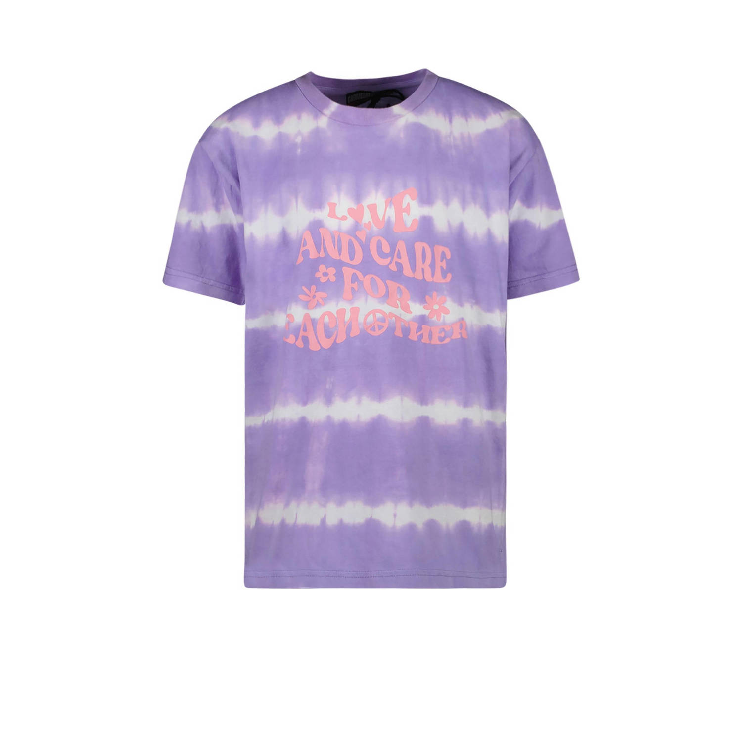 Cars tie-dye T-shirt ALVYNIA lila wit roze Paars Meisjes Katoen Ronde hals 116