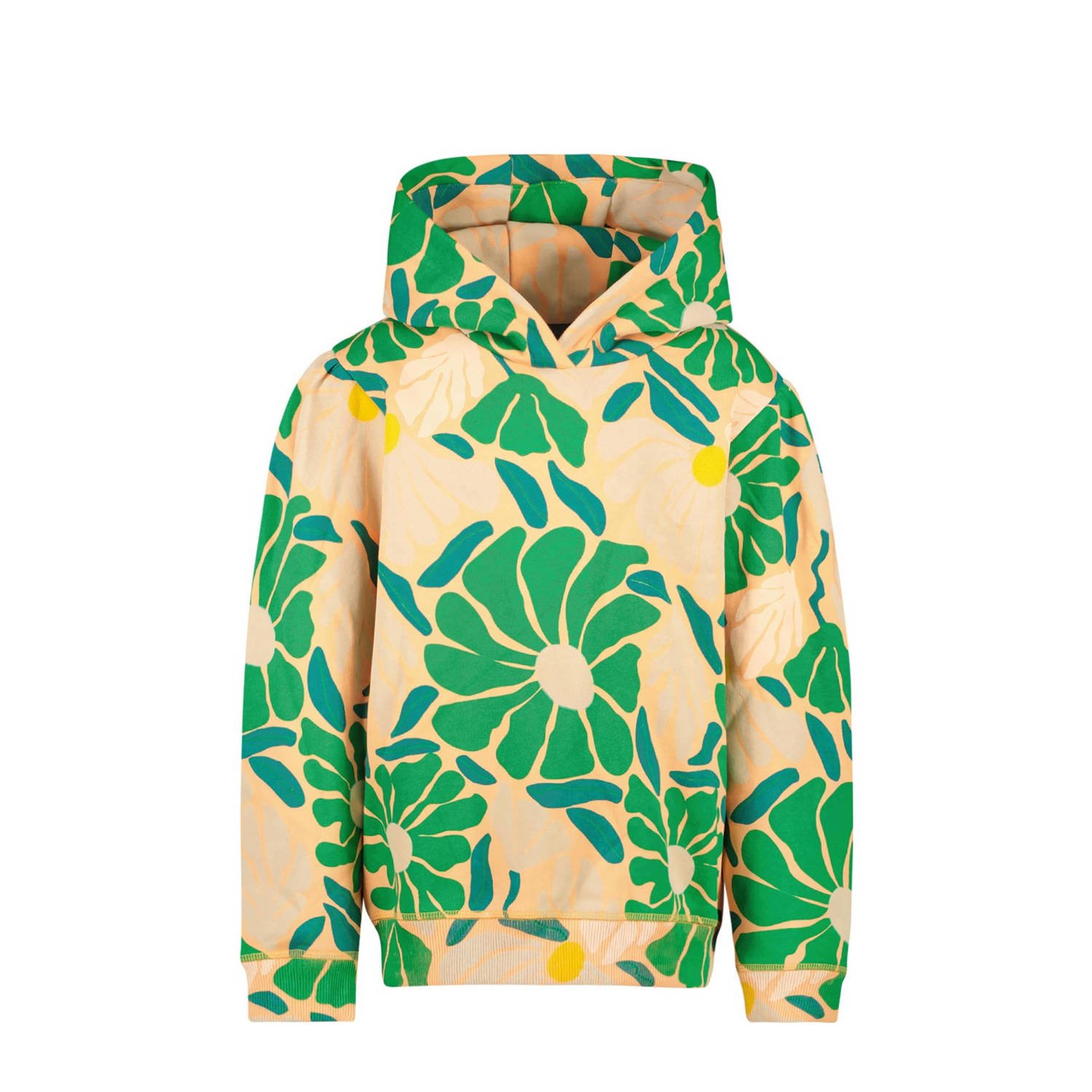 Cars hoodie HEDDI met all over print licht oranje groen Sweater All over print 116