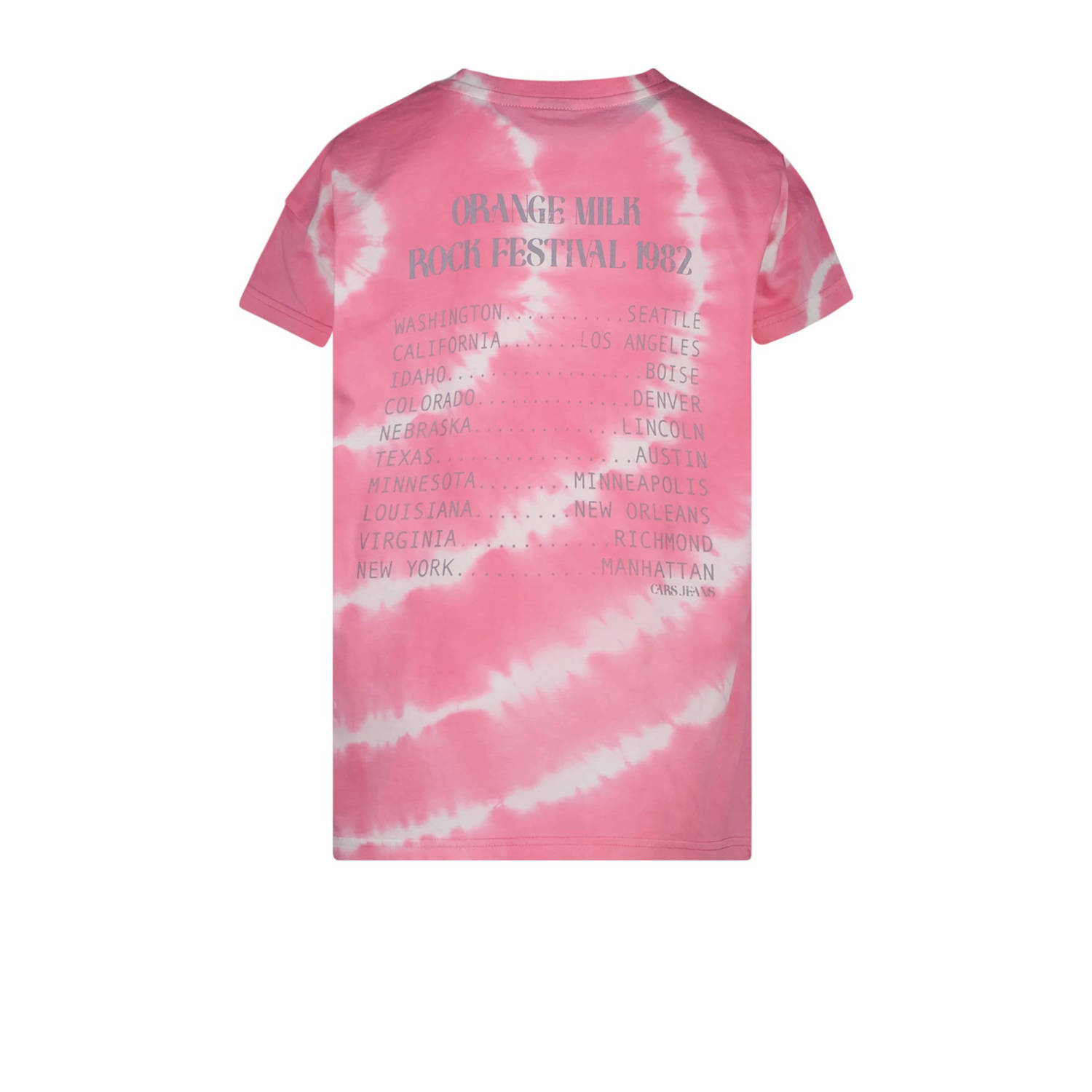 Cars tie-dye T-shirt KAJIA roze wit
