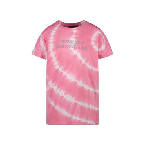 Cars tie-dye T-shirt KAJIA roze/wit