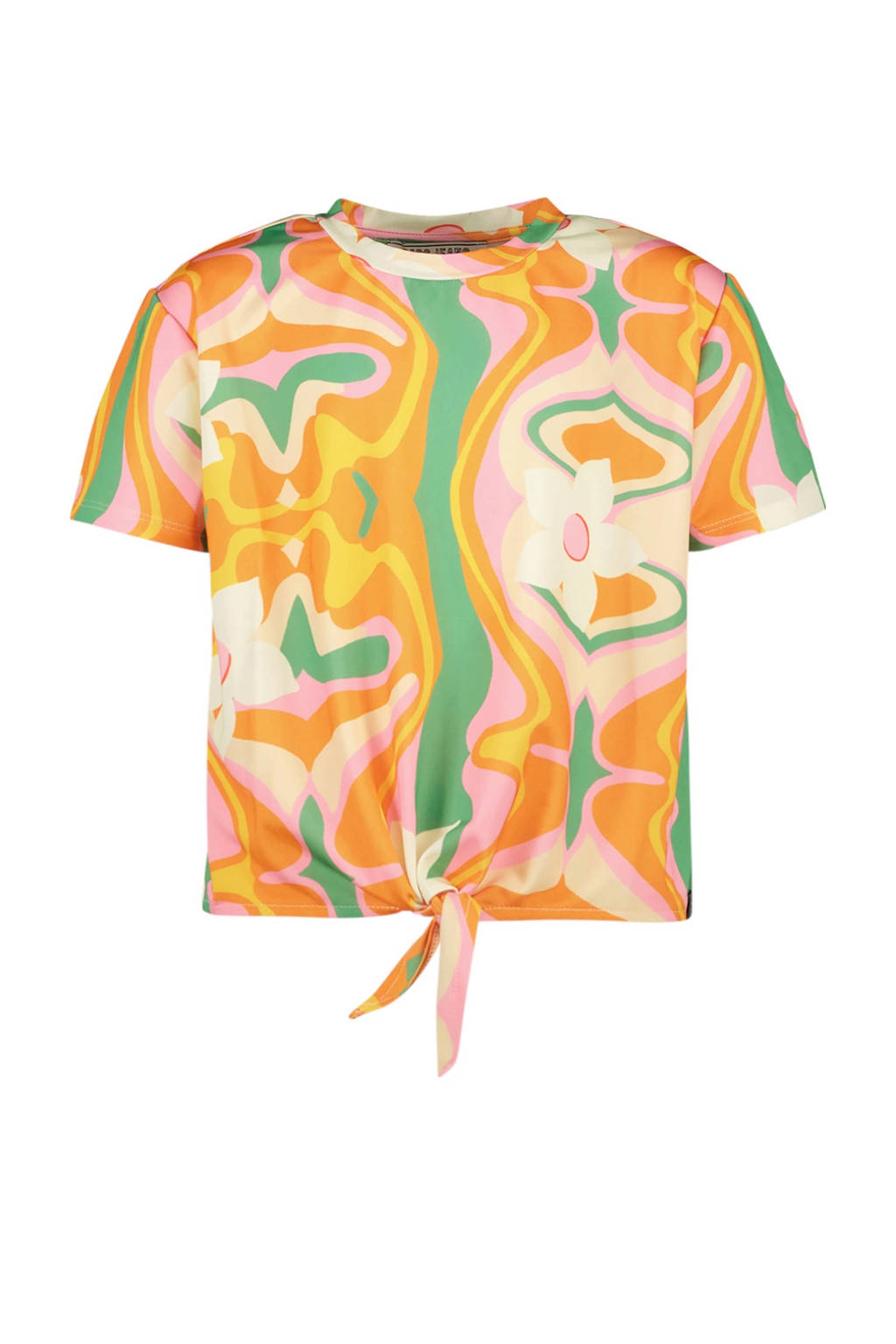 tie-dye T-shirt SETU oranje/groen