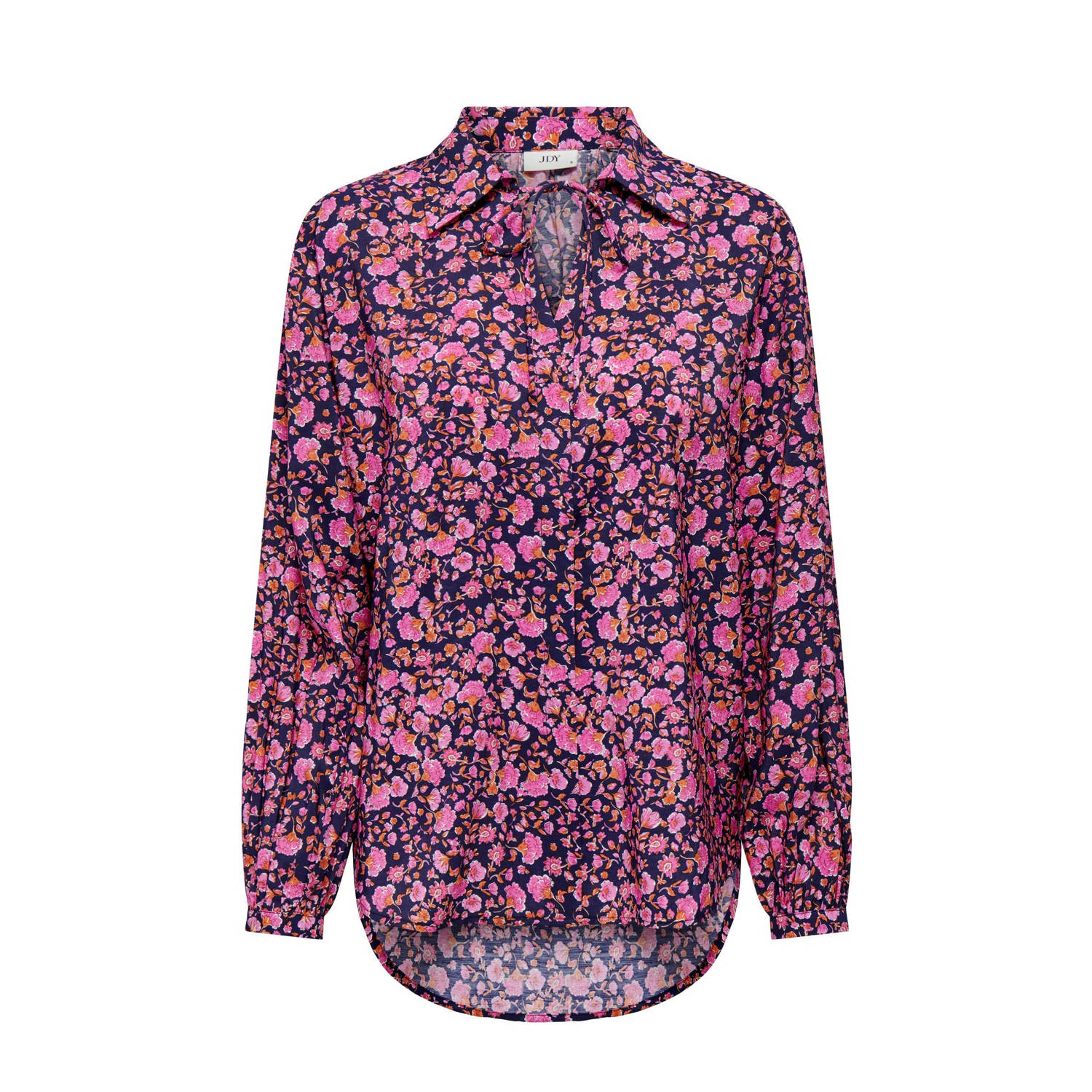 JDY CAMILLE top met all over print roze paars oker