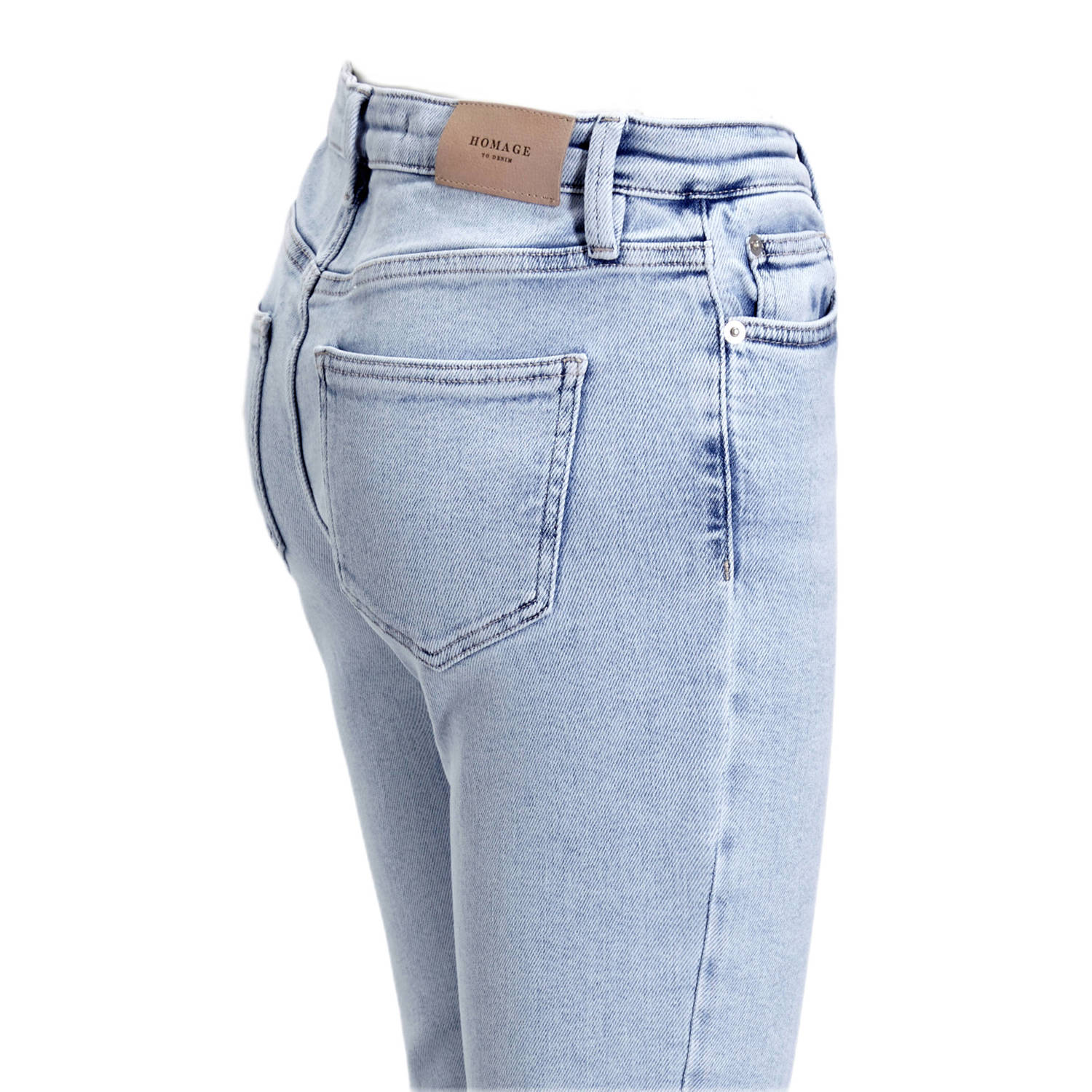 Homage to Denim cropped high waist flared jeans Debbie light vintage