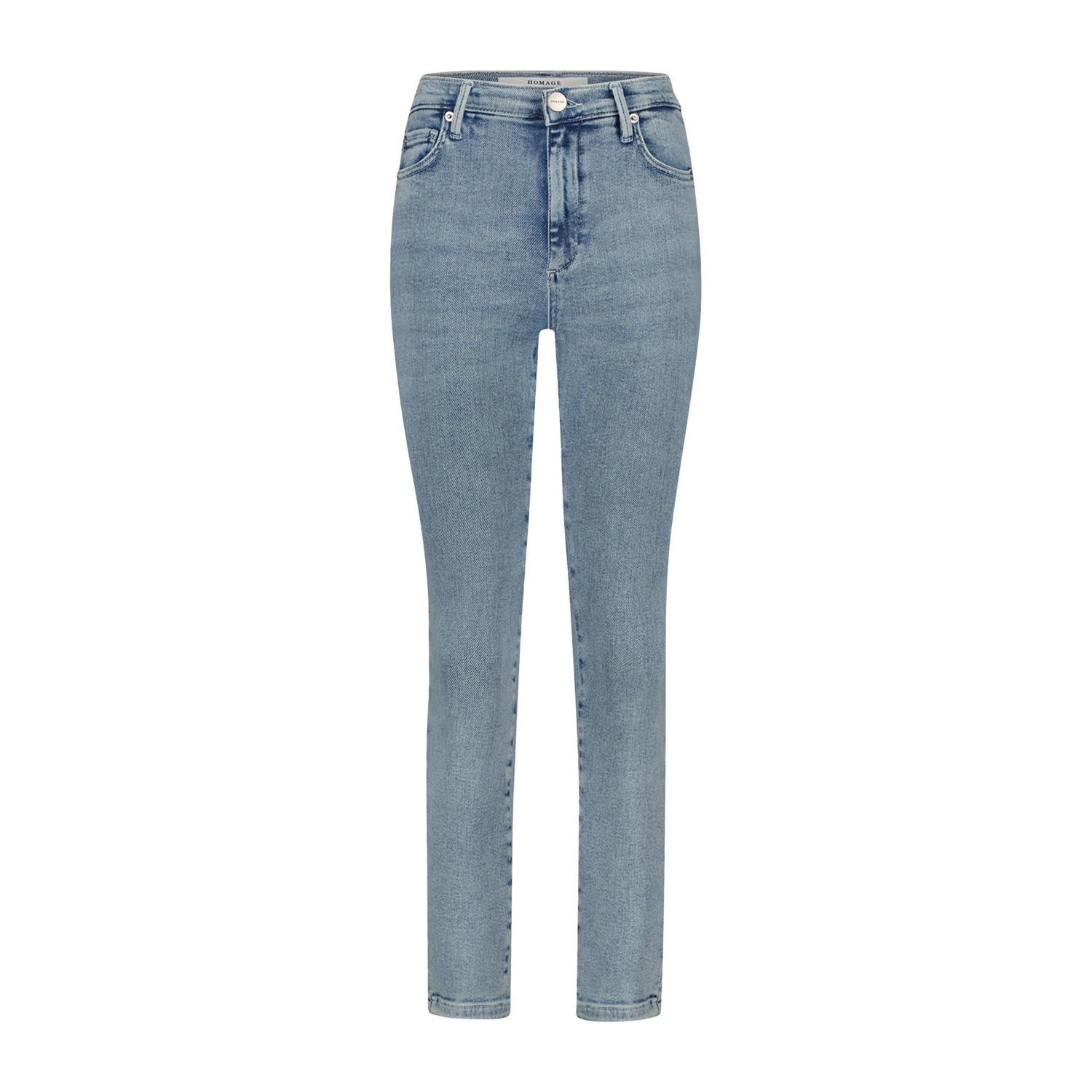 Homage to Denim high waist straight leg jeans Sarah medium blue denim