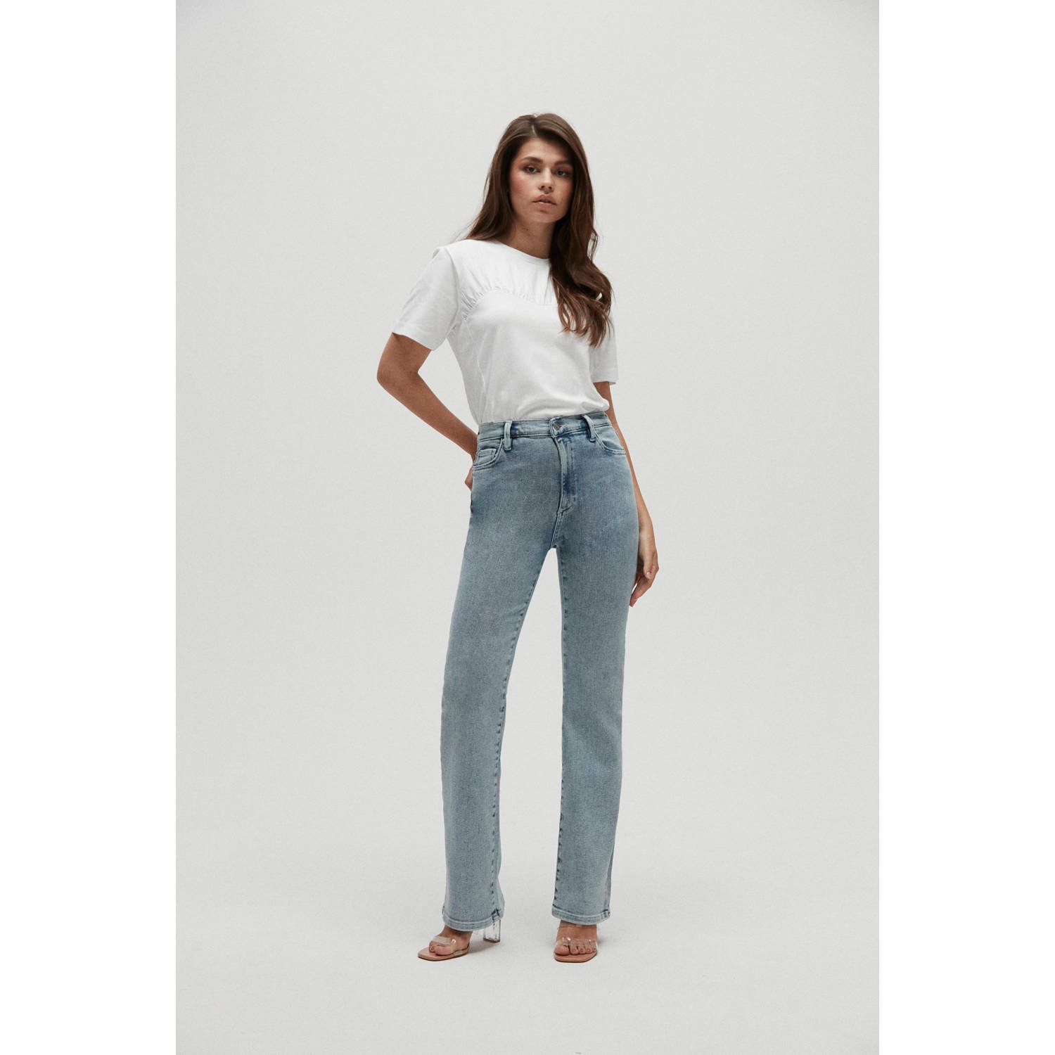 Homage to Denim high waist wide leg jeans Diana medium blue denim