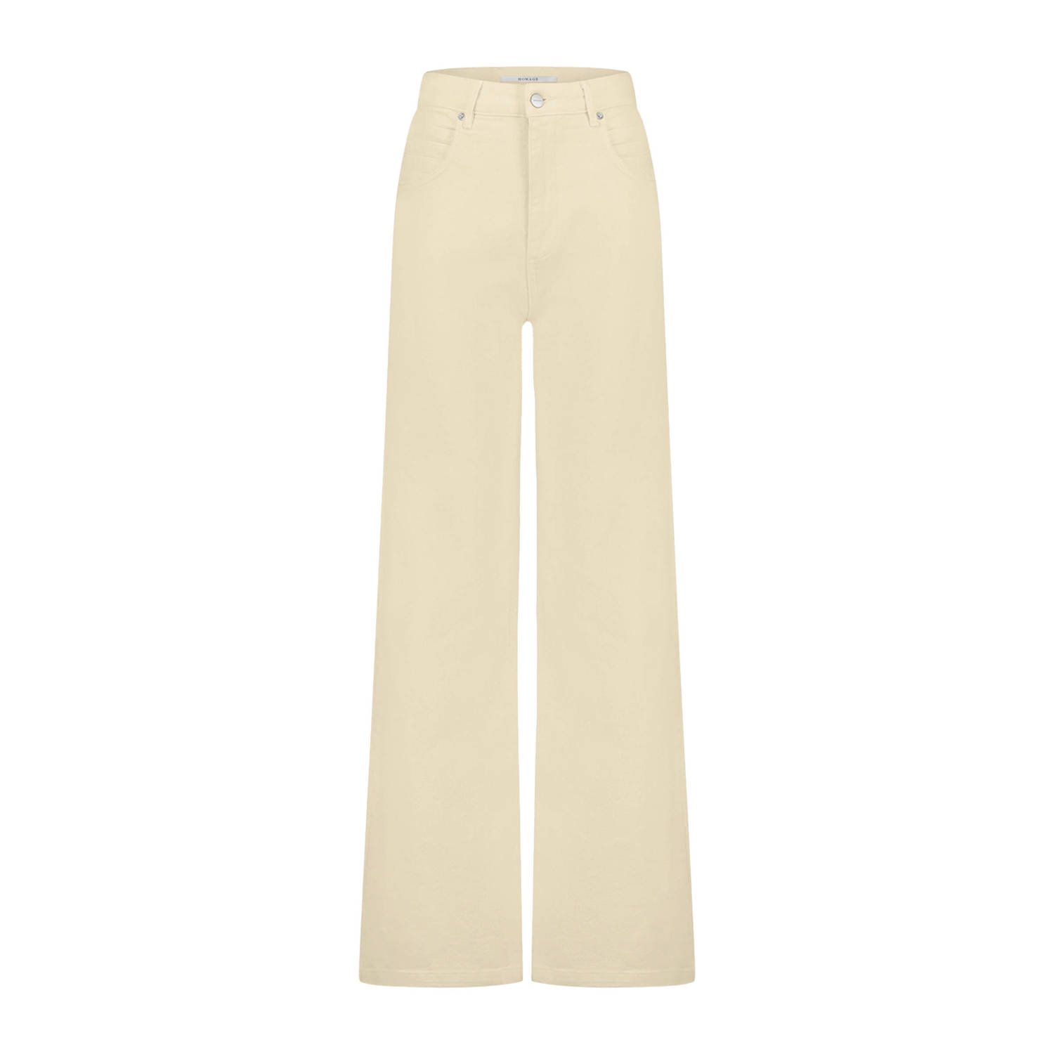 Homage to Denim high waist wide leg jeans beige