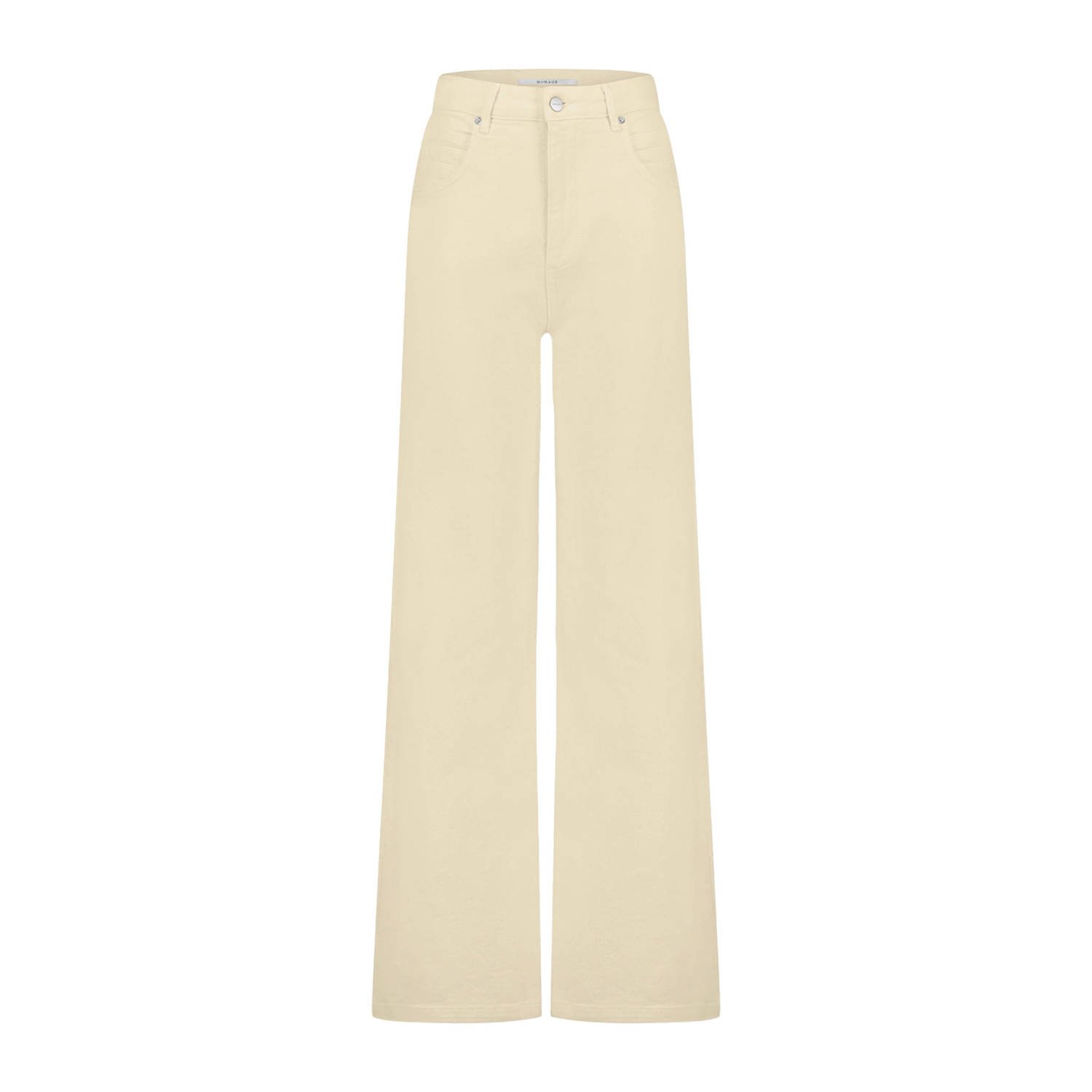 Homage to Denim high waist wide leg jeans beige