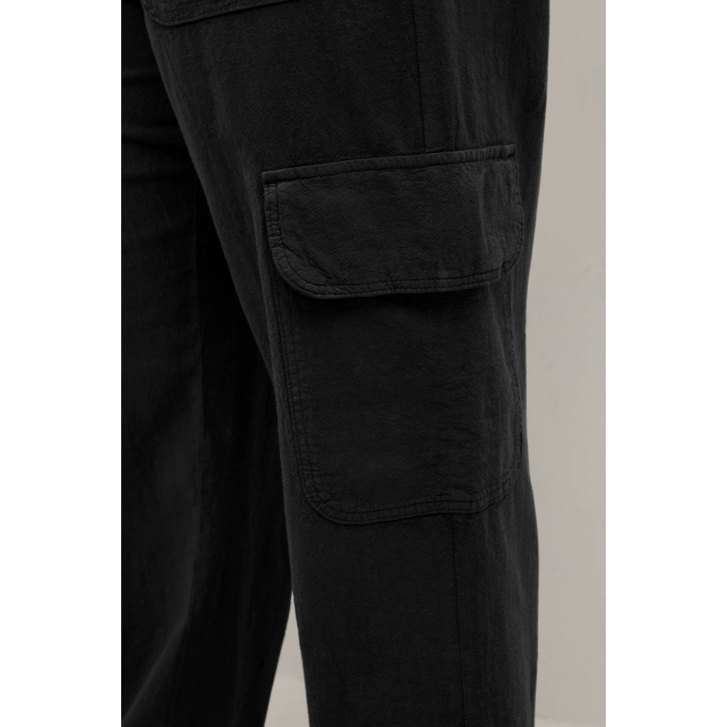 Kaffe Curve regular fit cargobroek KCnana zwart