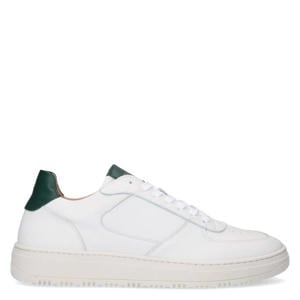 leren sneakers wit/blauw