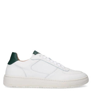 leren sneakers wit/blauw