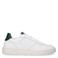 Manfield leren sneakers wit/blauw