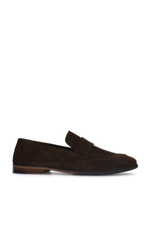 suède loafers bruin