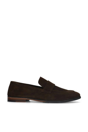 suède loafers bruin