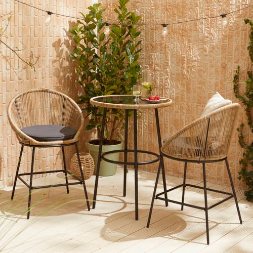 NOUS Garden barset Veloz - Naturel/ Antraciet