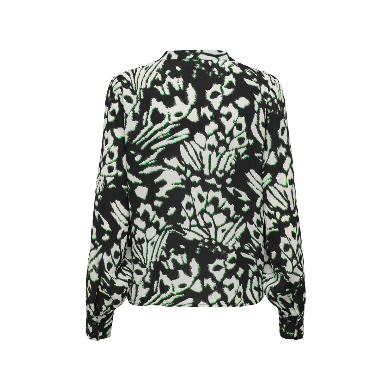 JDY LESLEY blousetop met all over print zwart wit groen