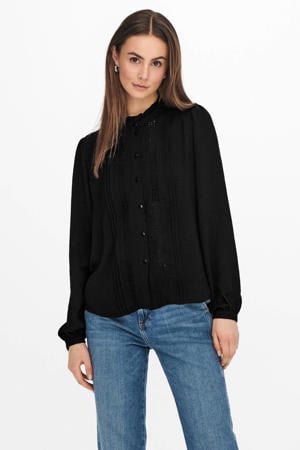 blouse met kant zwart