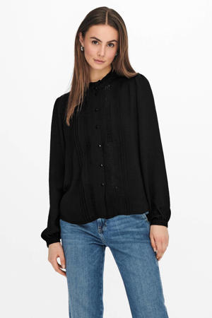 blouse met kant zwart