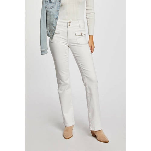 Morgan straight leg jeans ecru afbeelding