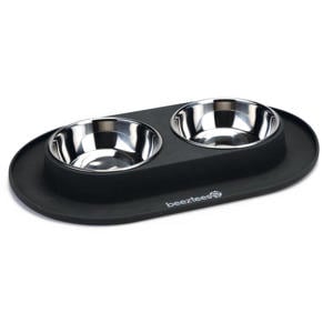 siliconen/ RVS honden dinerset (40x24) antra