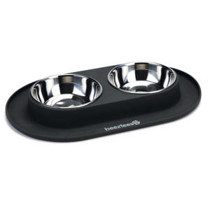 siliconen/ RVS honden dinerset (40x24) antra
