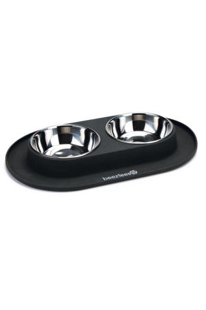 siliconen/ RVS honden dinerset (40x24) antra