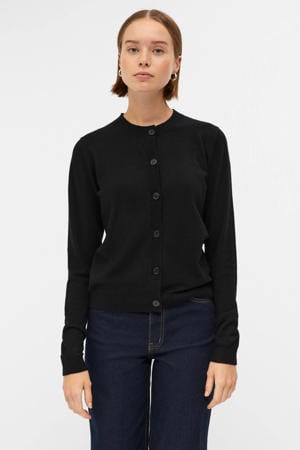 gebreid vest OBJTHESS zwart