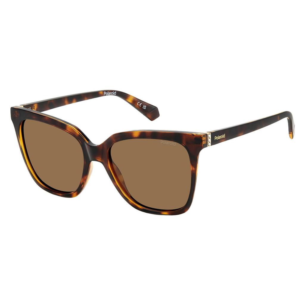 Polaroid zonnebril 4155/S/X met tortoise print bruin