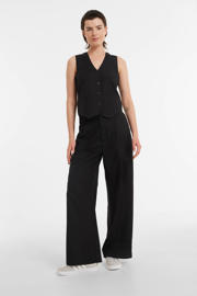 thumbnail: Ruby linnen wide leg broek zwart